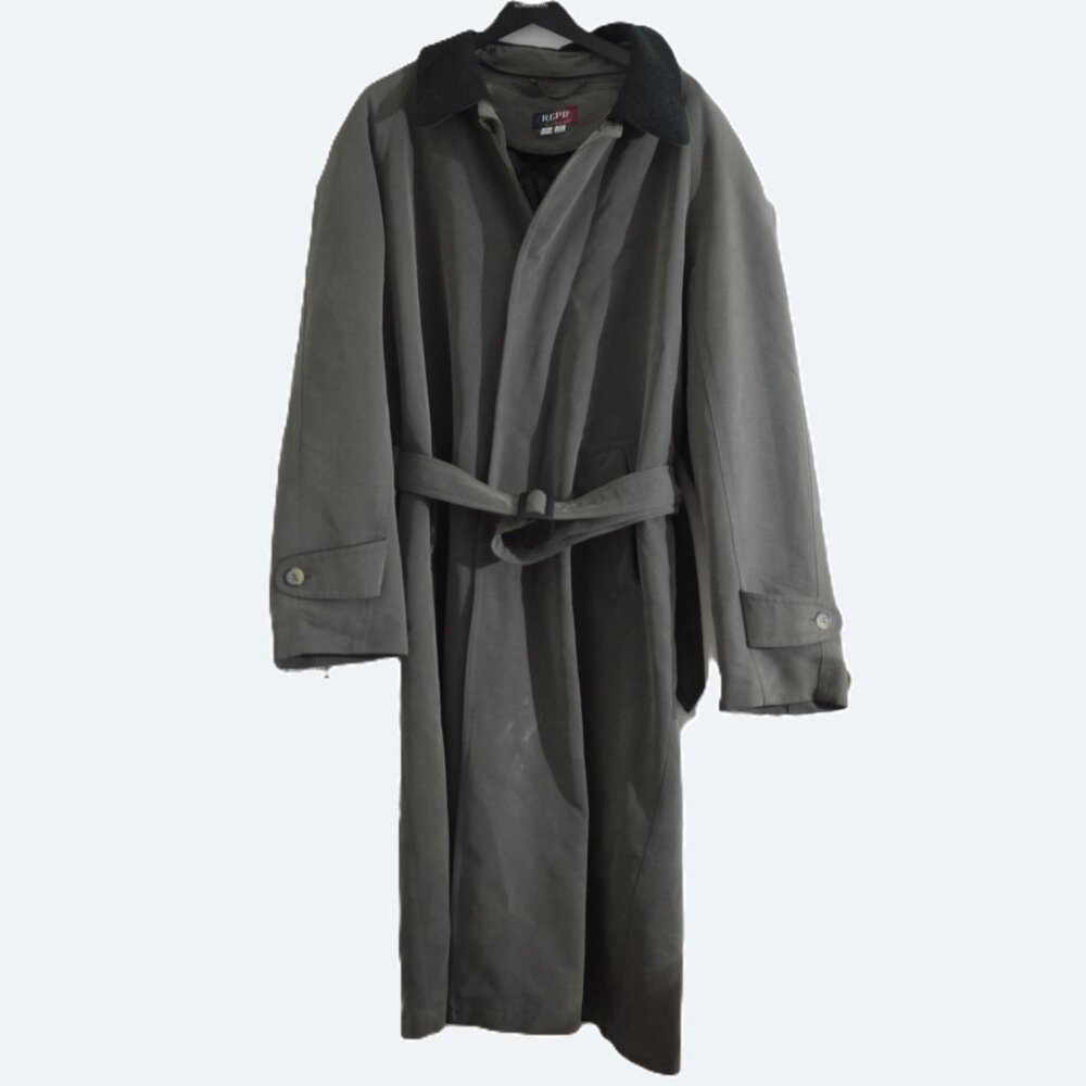 Repp Ltd Men's Long Trench Coat with Quilted Lining size XTL